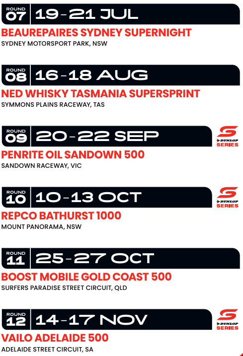 Repco Supercars Championship 2024 Calendar